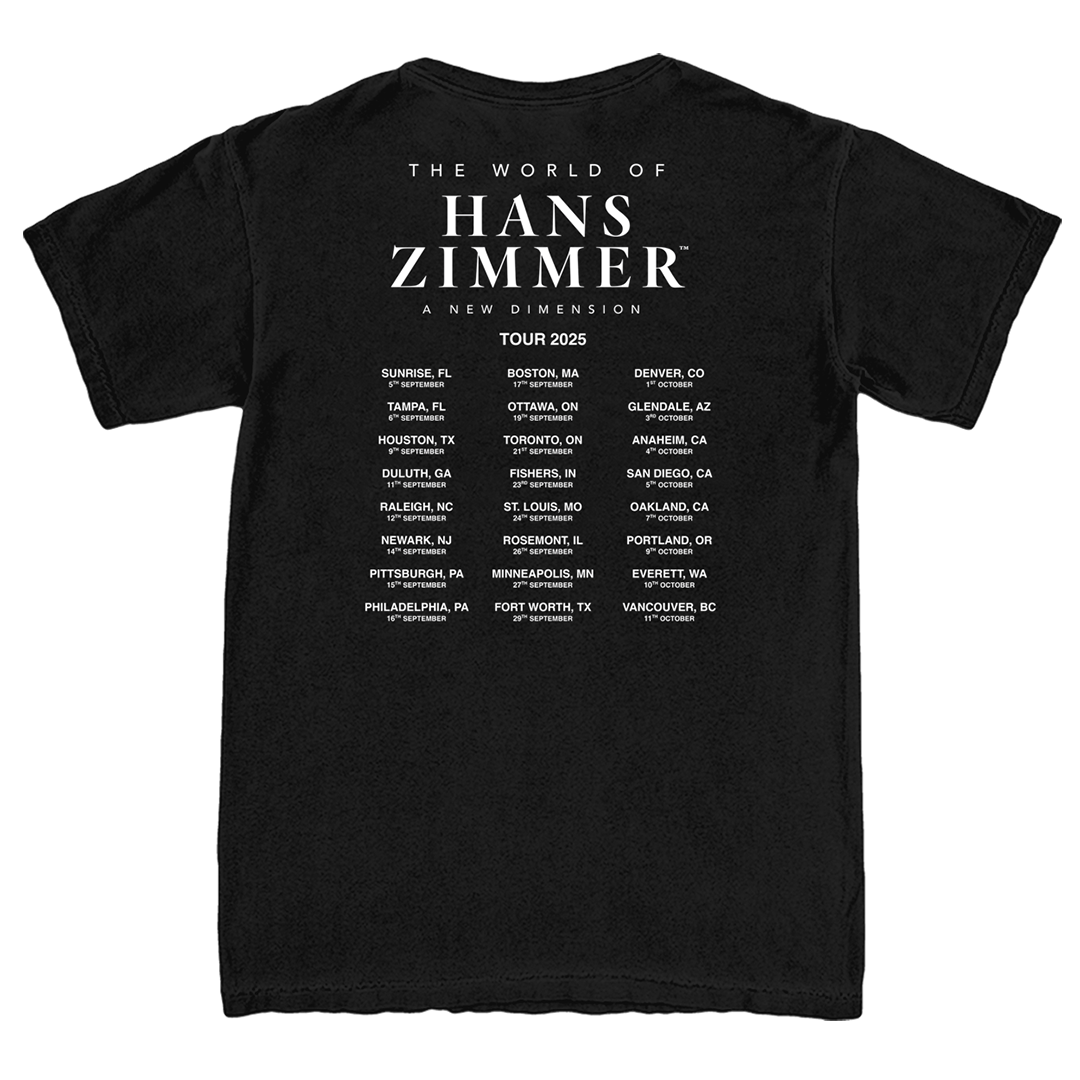 2025 WOHZ Admat Tour Tee - Black – Hans Zimmer US 2025 WOHZ Admat Tour Tee - Black – Hans Zimmer US